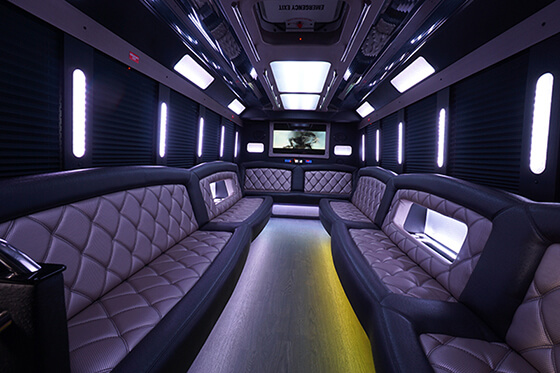Sioux Falls party buses with premium sound system