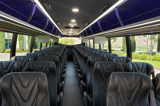 Bus rentals with leather seats