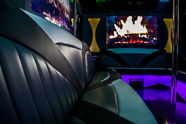 limo with plush leather seats