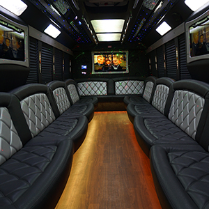 Limo interior with great stereo systems